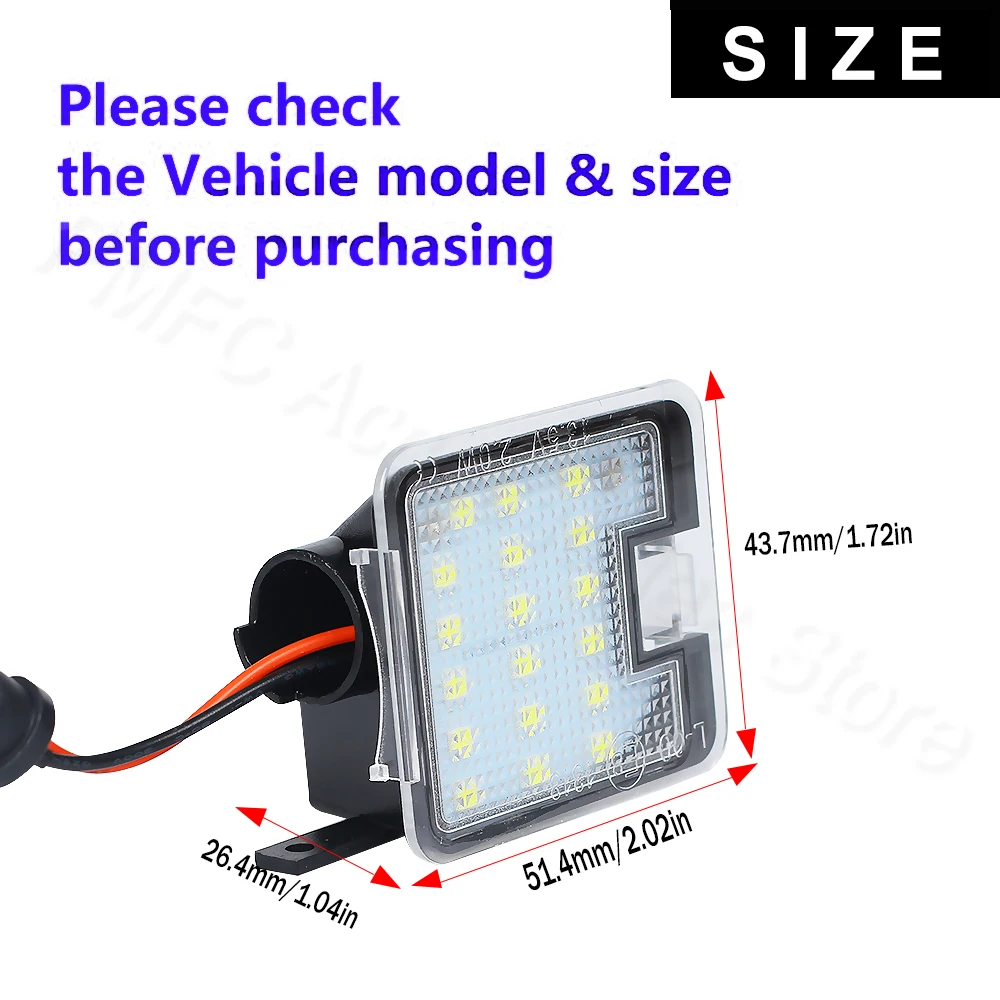 Светодиодсветильник подсветка для зеркала PMFC 2 шт. Ford Focus-3 S-Max WA6 Grand C-Max Kuga Escape Mondeo 4