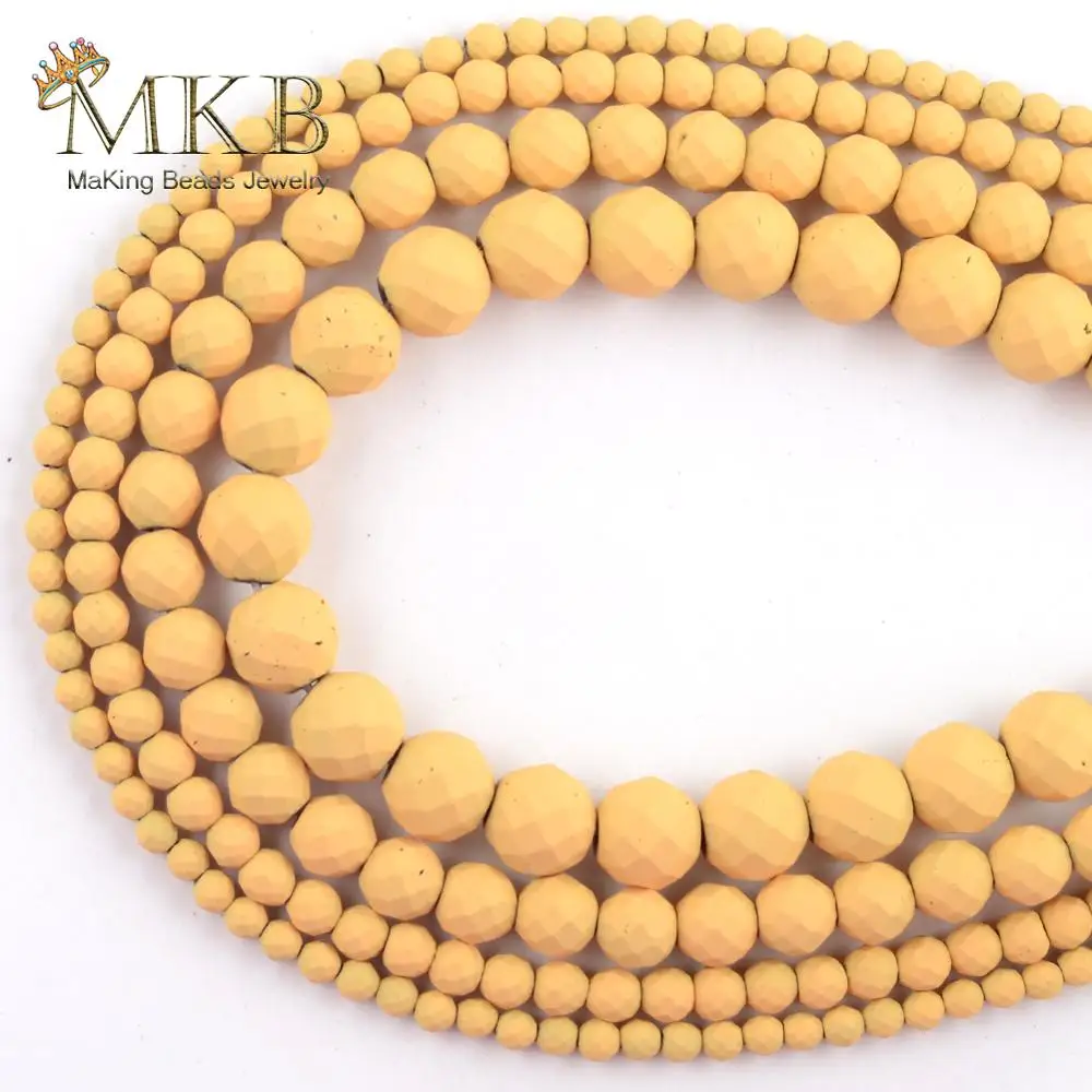 Бусины Из Гематита И Резины для бижутерии ассиметричные матовые бусины с