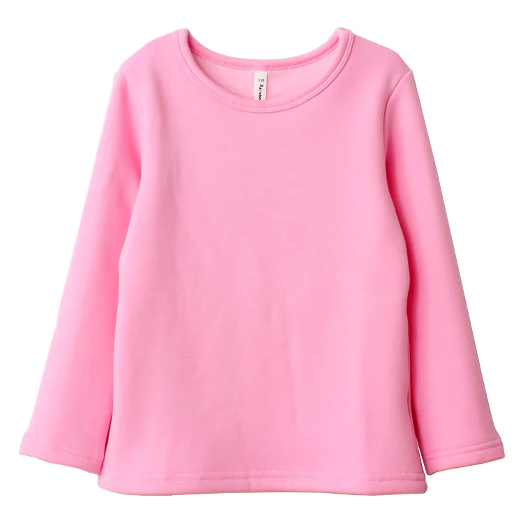 Детские зимние Бархатные утепленные Футболки с длинным рукавом хлопковая