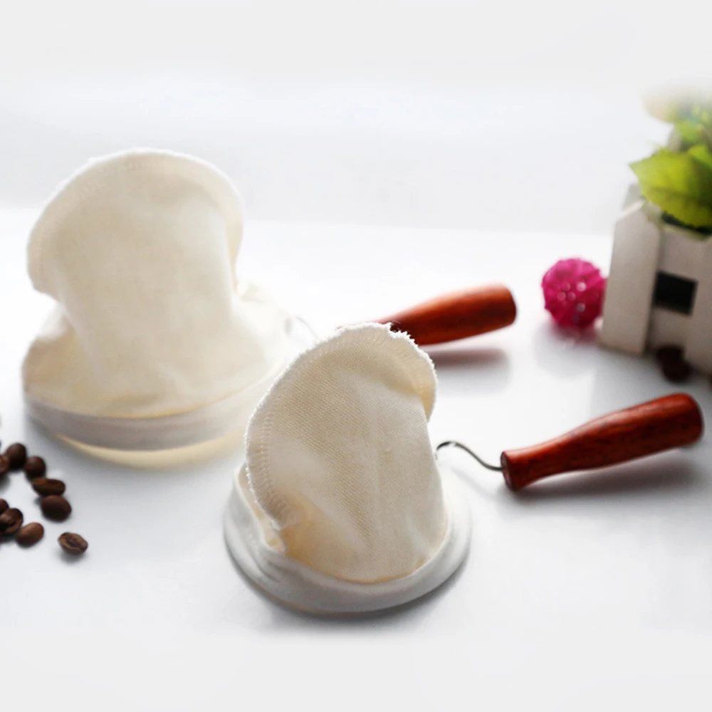 Многоразовый мешок для фильтра кофе фланелевая ткань ручная работа сетка кафе