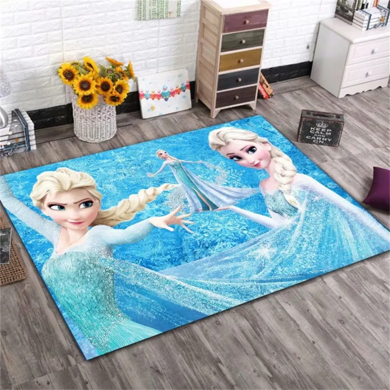 

Disney Frozen Elsa Ann Rug Game Mat Child Playmat Children Room Carpet Bedroom Door Mat Kitchen Rugs Baby Game Mat Gift