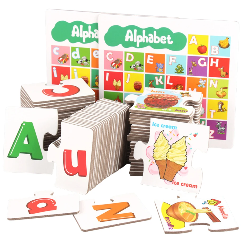

Animals Alphabet Flash Cards Skills ABC Letters Early Ages Toy Puzzles