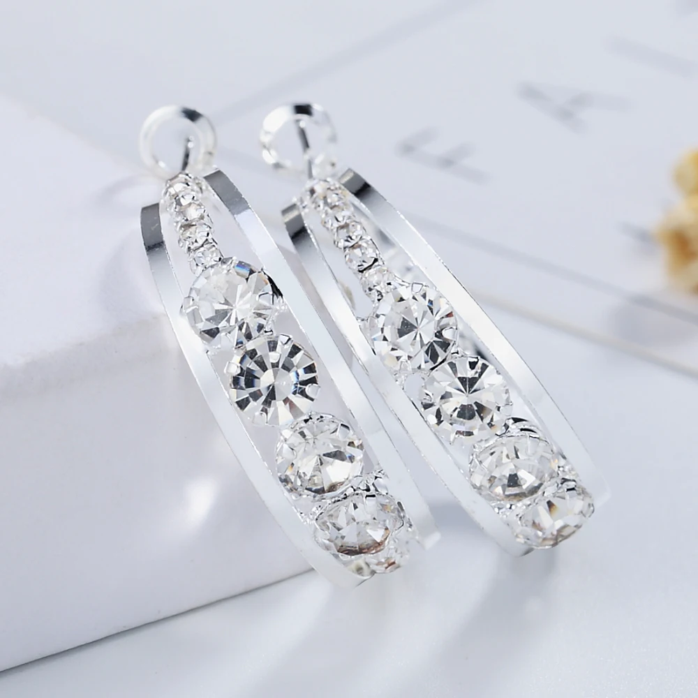 Сережки/сережки M925 серебряного цвета ювелирное изделие и аксессуары прямые
