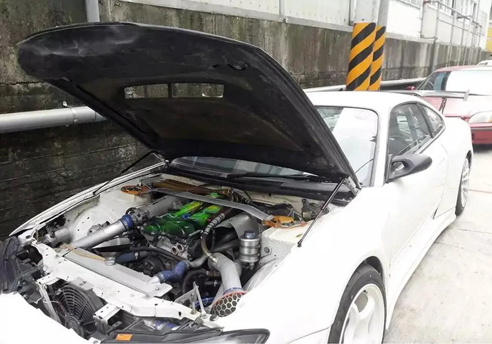 Для Nissan SILVIA S15 200SX SR20DET 1999-2002 2x передний капот изменить углеродное волокно газовые стойки Лифт поддержка амортизатор