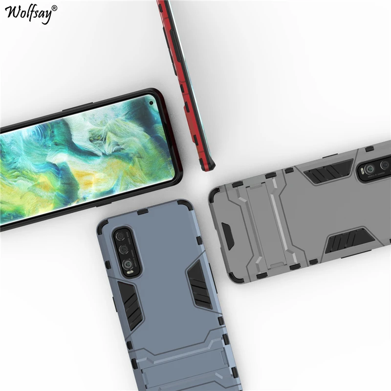 wolfsay case for oppo find x2 cover slim pc soft rubber armor case for oppo find x2 x 2 x2pro case phone holder stand fundas free global shipping