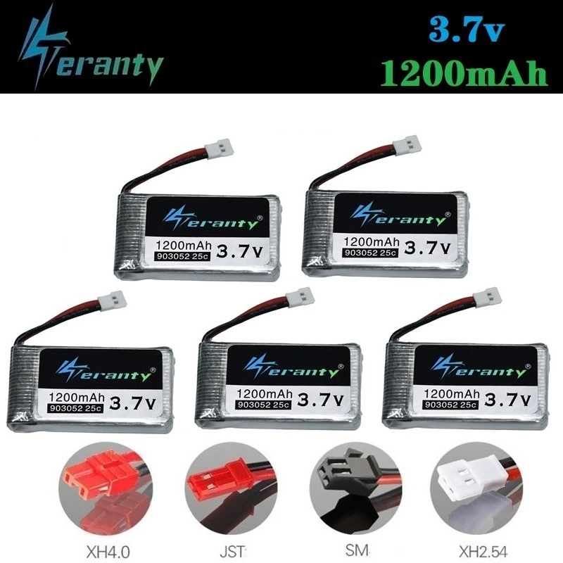3 7 V 1200 мА/ч Перезаряжаемые Батарея для KY601S Syma X5c X5 X5SC X5SW M18 H5P Дрон Квадрокоптер с