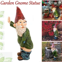 garden gnome for lawn ornaments resin figurines naughty indoor or outdoor home decor funny peeing statue dwarfs 12cm