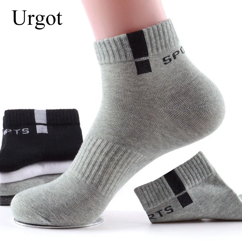 Urgot 5 Pairs/lot Spring Autumn Men's Long Tube Cotton Socks Men Sweat-absorbent Casual Deodorant Sports Socks Meias Wholesale