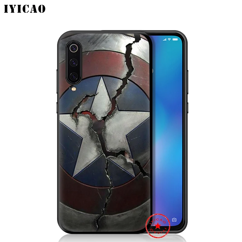 IYICAO Marvel Captain America Soft Case for Xiaomi Mi A3 A2 A1 10 9T CC9E CC9 9 8 6 Se Lite F1 5X 6X MiA1 MiA2 MiA3 |