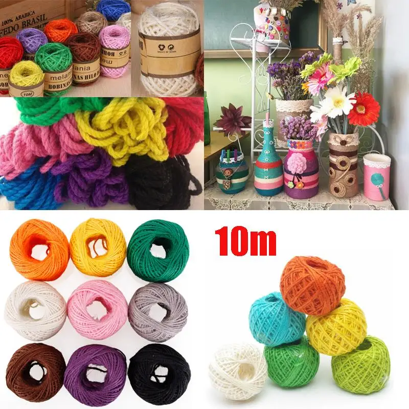 10 м/рулон веревка из пеньковой веревки | Дом и сад