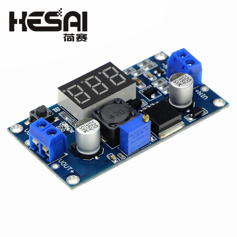 Модуль питания LM2596 LM2596S + светодиодный вольтметр Регулируемый понижающий модуль