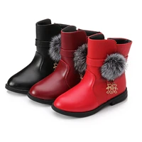 winter children velvet martin boots 2021 new fashion classic designer rubber boots for girls kids rabbit hair leather boots