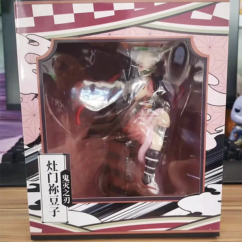 

17cm Anime Demon Slayer Kimetsu no Yaiba Kamado Nezuko Action Figure Sitting box PVC collect Model Toys for kids japan Comic