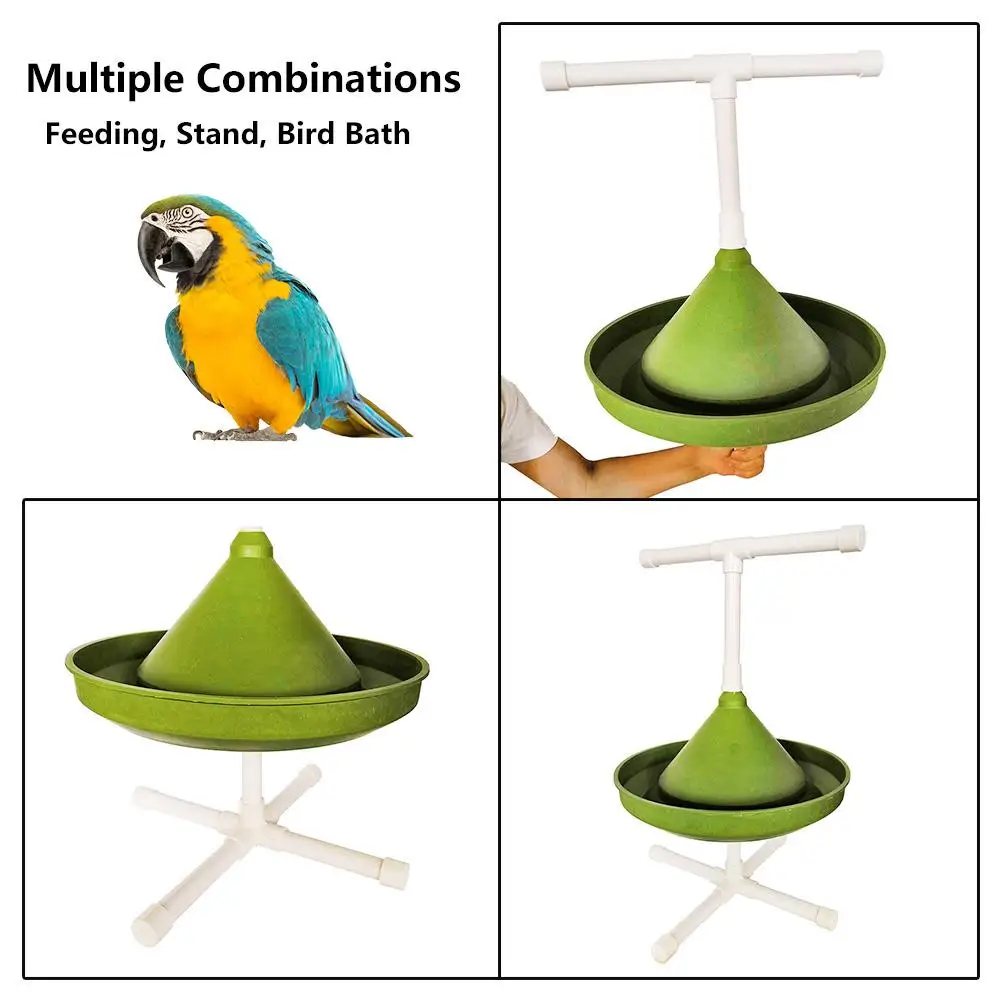 Многофункциональный попугай нашест для птиц кронштейн Большая пищевая чаша