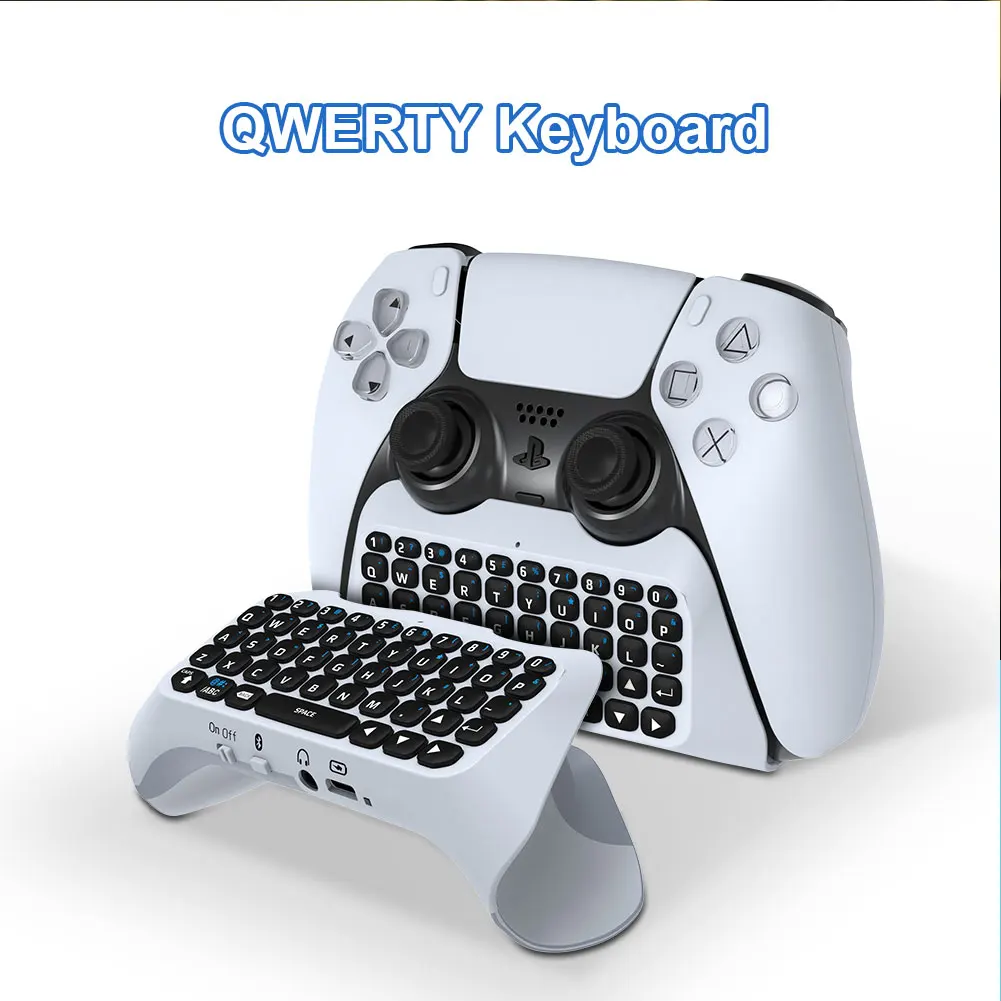 

3.5mm Wireless Gamepad Keyboard Bluetooth 3.0 Controller Chat Pad for SONY PS5 Dualsence Built in Speaker Gamepad Keyboard