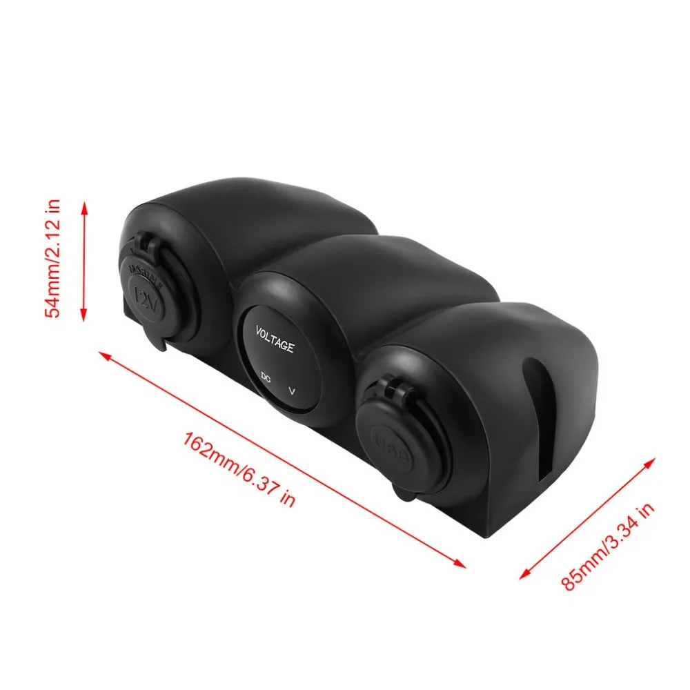

Car Charger Dual USB Adapter Charger Waterproof 12V-24V Digital Voltmeter Cigarette Lighter Sockets Power Outlet for Car Boat
