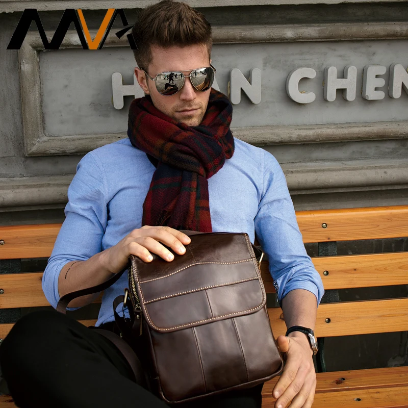 

Shoulder Bag for Men Men's Genuine Leather Bag Vintage Messenger Bags Men Leather Small Crossbody Bags for ipad handbag 1121