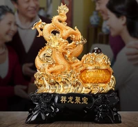 zhaocailong furnishes town curtilage golden dragon sitting room decoration coronet collection room counter desktop crafts