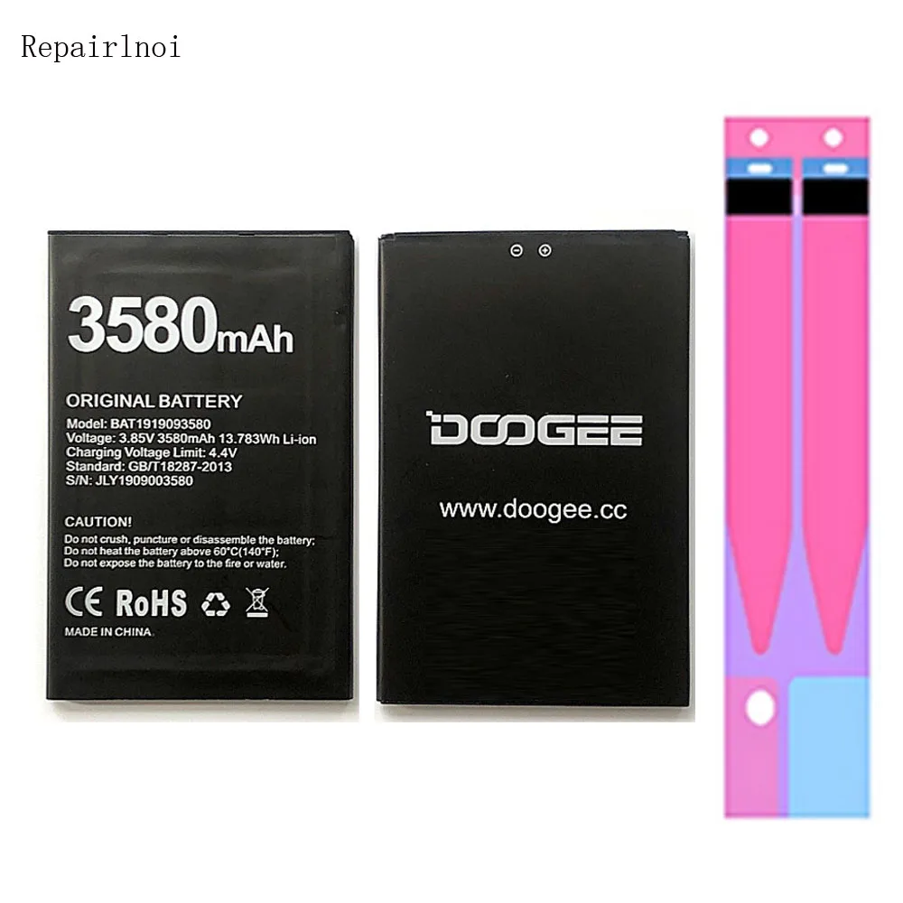 

Mobile 3.8V 3580mAh 100% Original Battery For Doogee BAT1919093580 Replacement Li-Polymer Batteries Smart Phone
