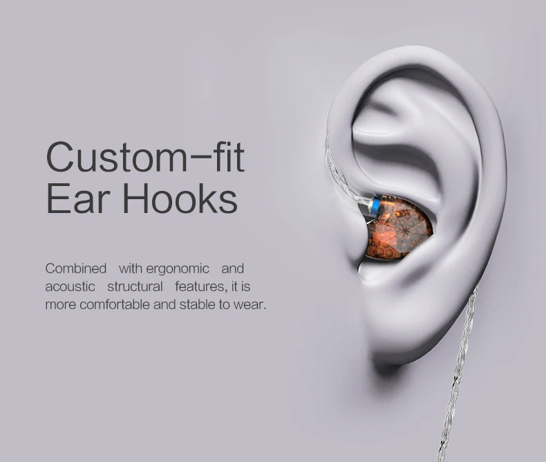 Наушники AUDIOSENSE T180 PRO Knowles одиночные BA IEM съемные MMCX 8 нитей 19 ядер SCX провод HiFi сбалансированные арматурные наушники