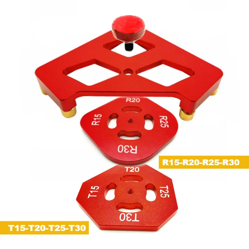 

Aluminum Alloy Corner Gauge Router Table Wood Panel Radius Quick Jig Arc / T Angle Positioning Template Woodworking Tools