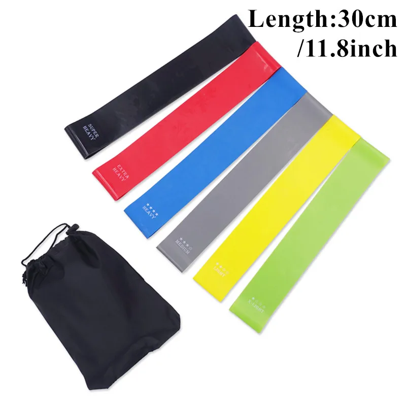6PCS-noLogo-30cm Фитнес резинки резинки для фитнеса резинка для фитнеса резинки для спорта фитнес резинка резинка для спорта фитнесс резинки эспандер фитнес 1,45 мм-0,45 мм спортивные резинки 6 уровня Эспандеры Пилатес эластичные - Цвет: 6PCS-noLogo-30cm