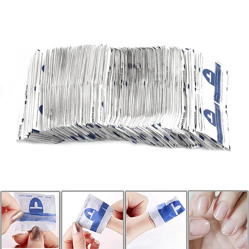 

200 pcs Disposable Nail Remover Resurrection Towel Nail Polish Plastic Removable Glue UV Gel Nail Care Tools