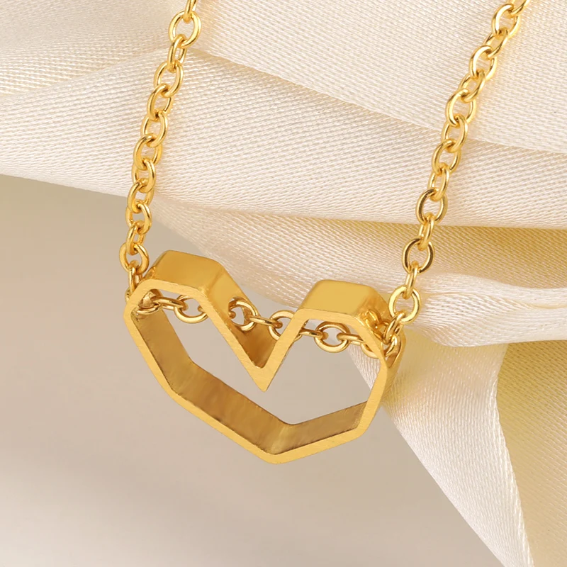 Оптовая продажа 10 шт. романтические украшения из нержавеющей стали 2021 золотой