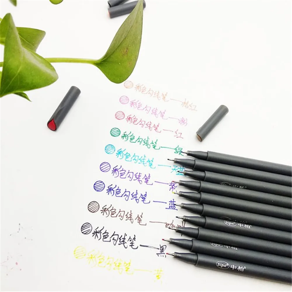 Ручка для рисования мелких линий 10 шт./лот манга мультяшный Рекламный дизайн