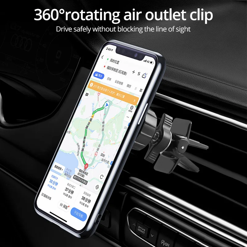 anmone universal car air vent clip mount 17mm ball head for phone holder dashboard 360 rotation phone gps bracket airvent hook free global shipping