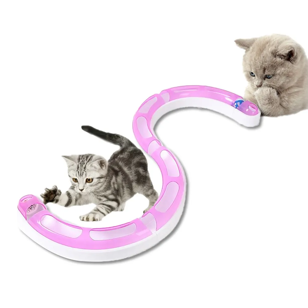 Интерактивный трек для кошек и мяч игрушки питомцев тренировочный котят игрушка