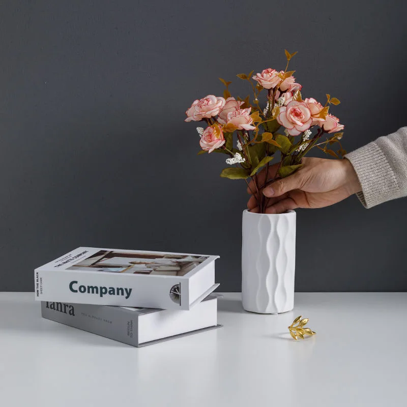 Вазы для цветов ваза молочно-белый керамический цветочный горшок Цветочная