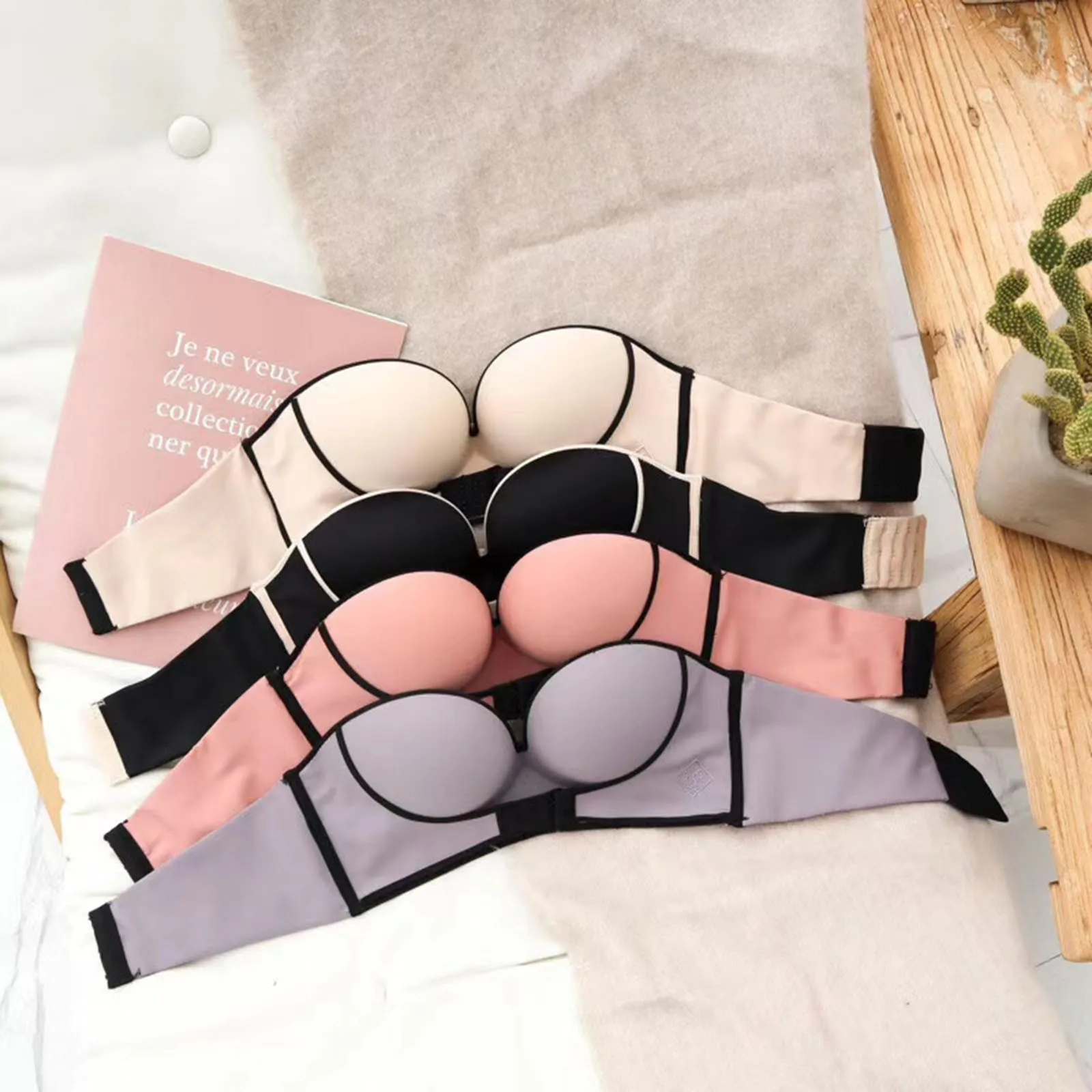 

Strapless Bra Push Up Bra Women Without Straps Sexy Bralette Backless Pitted Bra Female Invisible Underwear Gorge Biustonosz