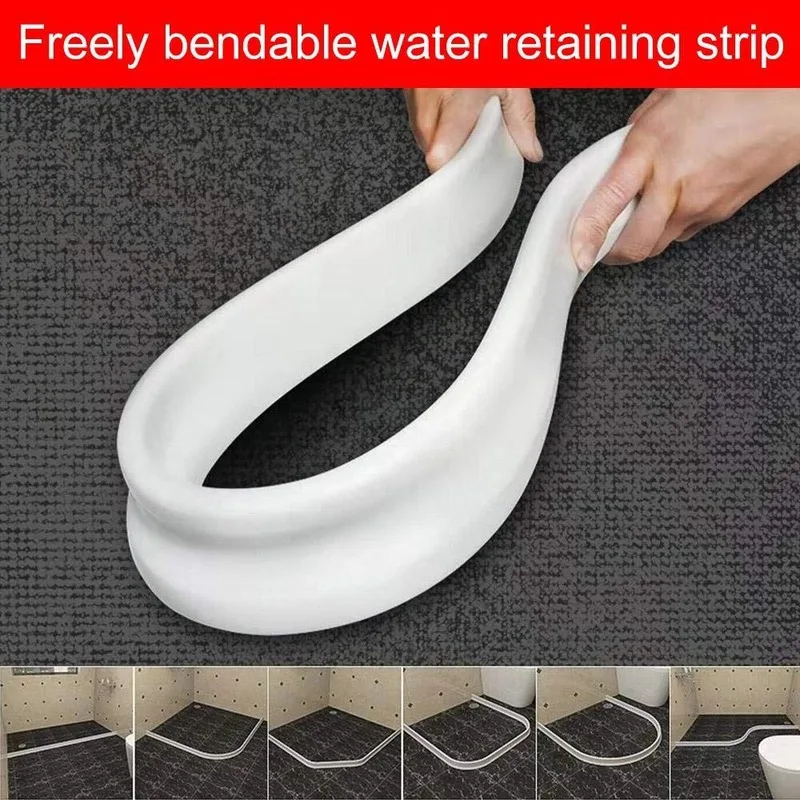 

Shower Barrier Bathroom And Kitchen Water Stopper Collapsible Threshold Water Dam Shower Barrier and Retention System Bathroom