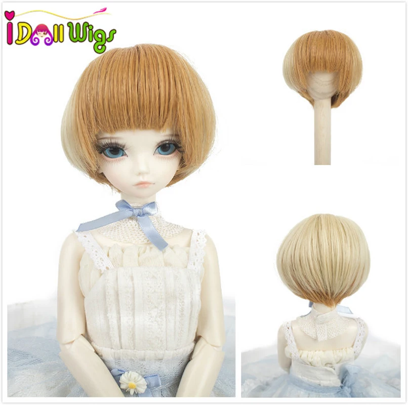 Парики из коротких волос с термостойкой проволокой цвета хаки коричневые