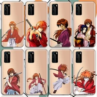japan anime rurouni kenshin phone case transparent for huawei mate 20 10 9 8 x s 5g z enjoy pro plus