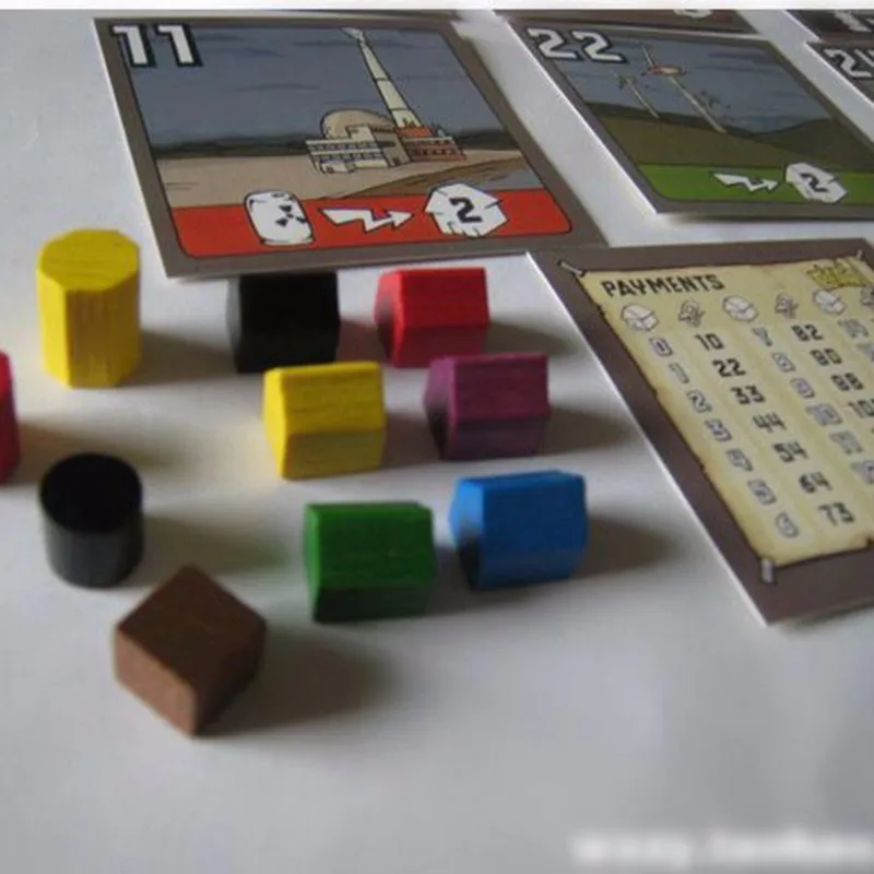 Настольная игра Power Grid английская Verison Cards Германия + карта США | Спорт и