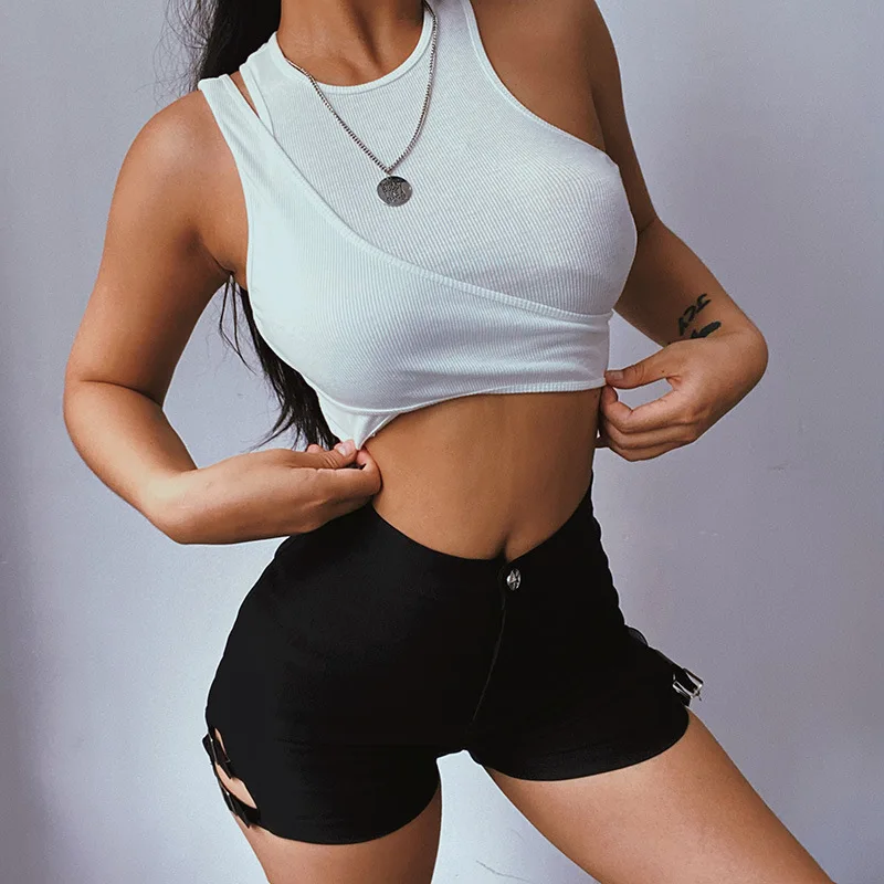 

Женский бандажный топ из 2 предметов, летний сексуальный топ, женская одежда, 2021, модный короткий топ, майка, женская повседневная майка, футболки без рукавов