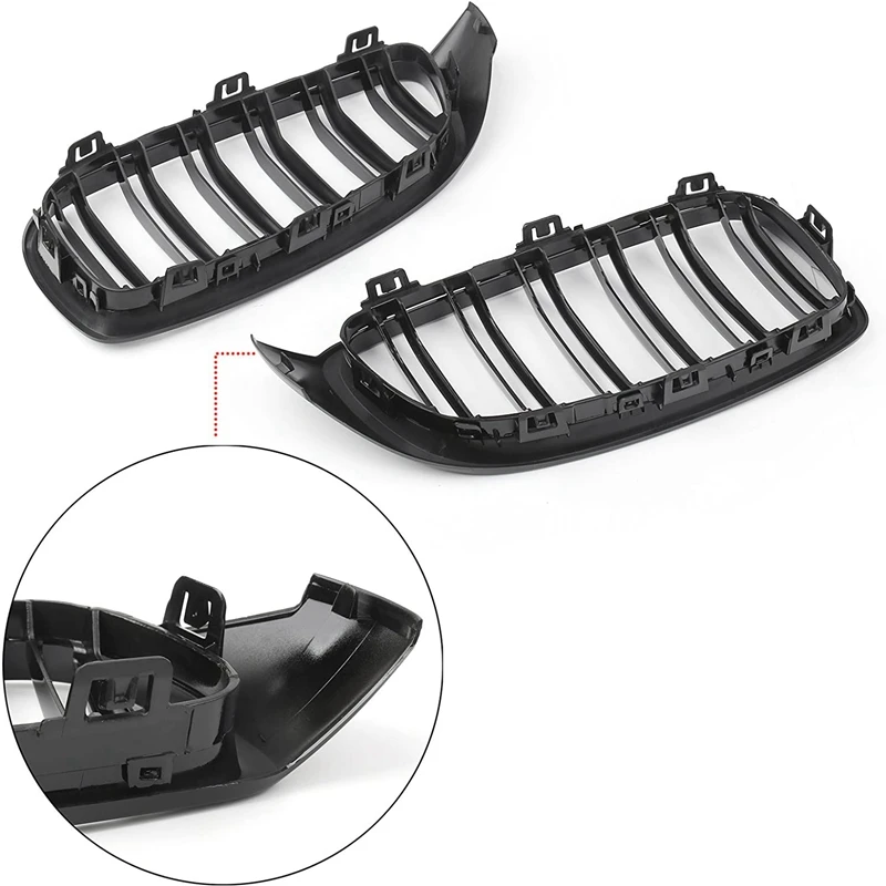 Черный Передний гриль в виде почек двойная пластина M4 спортивный подходит для F32