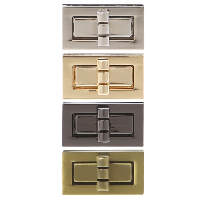 

Rectangle Shape Clasp Turn Lock Twist Locks DIY Leather Handbag Bag Hardware