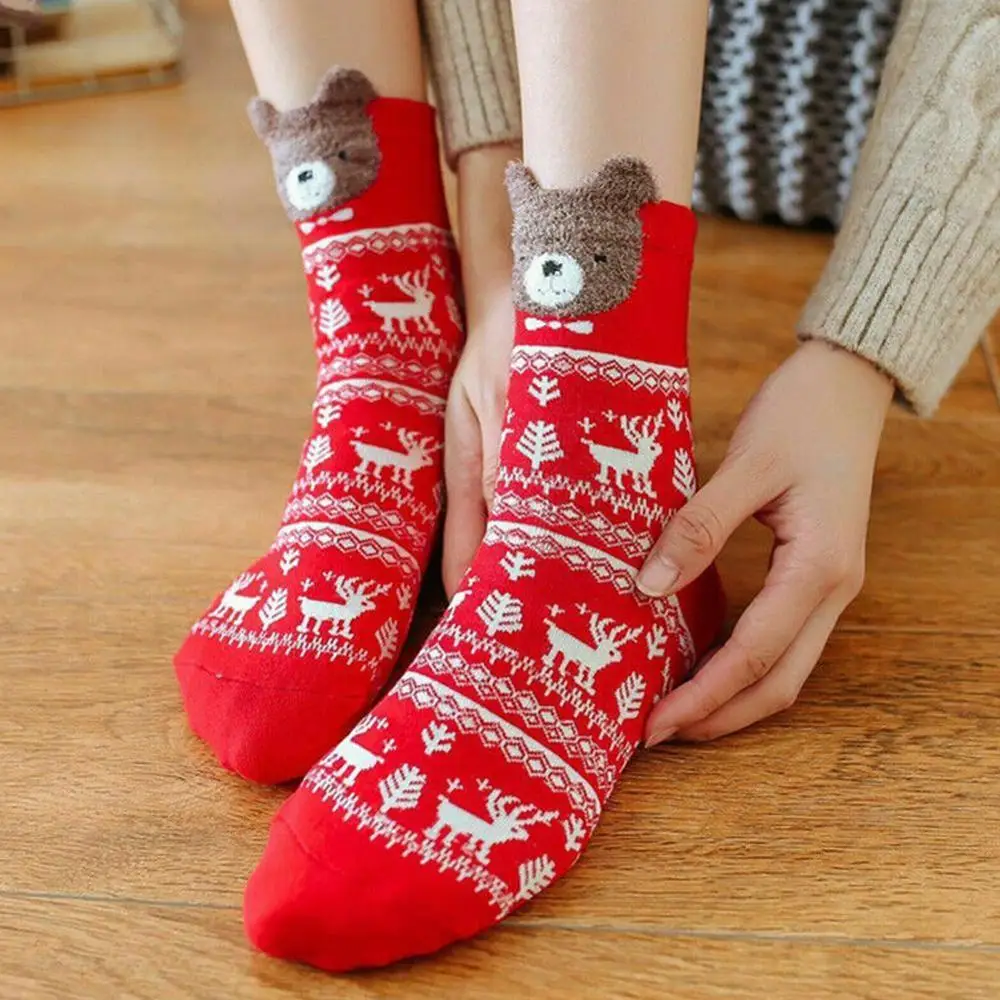 cotton blend Christmas Socks Decorations Navidad For Home Gifts Cristmas Kerst Decoration Year New Noel Natal Xma J9Q7 | Женская одежда
