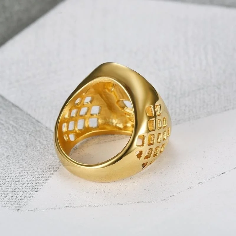 

Classic Animal Hollow Horse Head Ring Rock Hip Hop Party Men's Ring Jewelry Gift