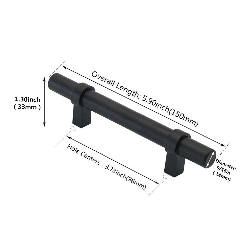 Hole Centers 96mm Черные ручки для кухонного шкафа, современные ручки для ящиков, 1 упаковка, ручки для ящика, ручки для шкафа - Цвет: Hole Centers 96mm