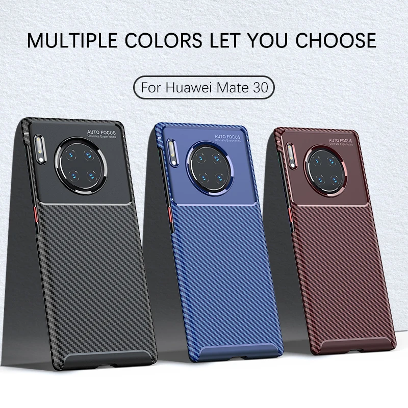 Чехол для телефона Huawei Mate 10 20 30 Pro чехол из углеродного волокна P40 P30 P20 lite мягкие