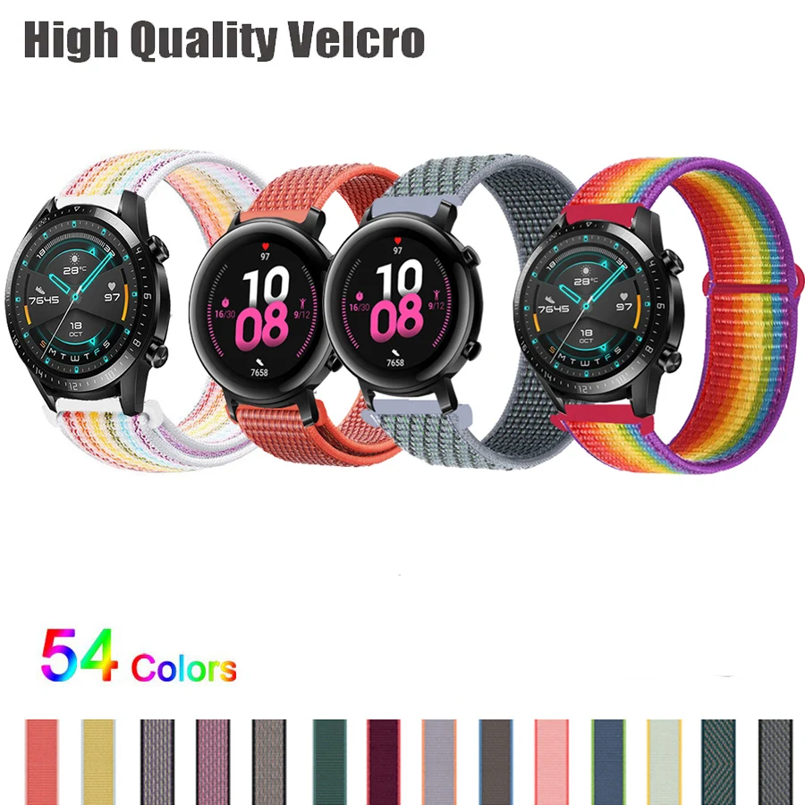 

20mm 22mm Sport Nylon Loop Band Wrist for Huawei Watch GT 2 2e GT2 Pro Honor MagicWatch