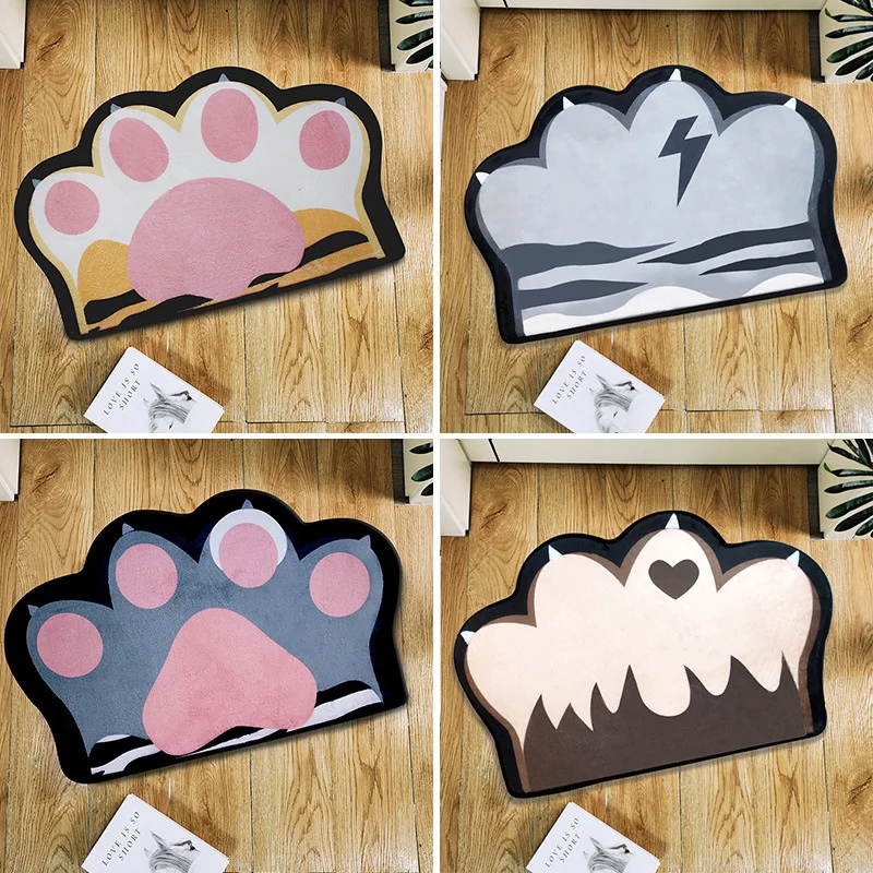 

New Cartoon Cat's Claw Carpet Bathroom Mat Cartoon Bedroom Absorbent Non-slip Mat Toilet Door Foot Mat Anime Rug Cute Rug Carpet
