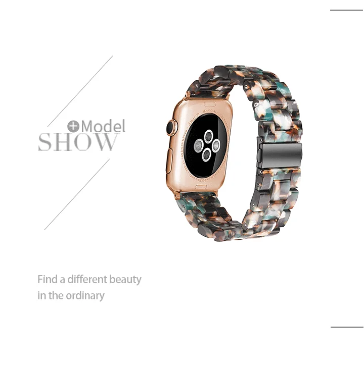 Итальянский смолы ремешок для наручных часов iWatch, 44 мм/42 мм для Apple Watch, версии 5 40 мм, 38 мм, браслет на запястье Керамика ремень ручной работы Series 5/4/3 ремешок для часов