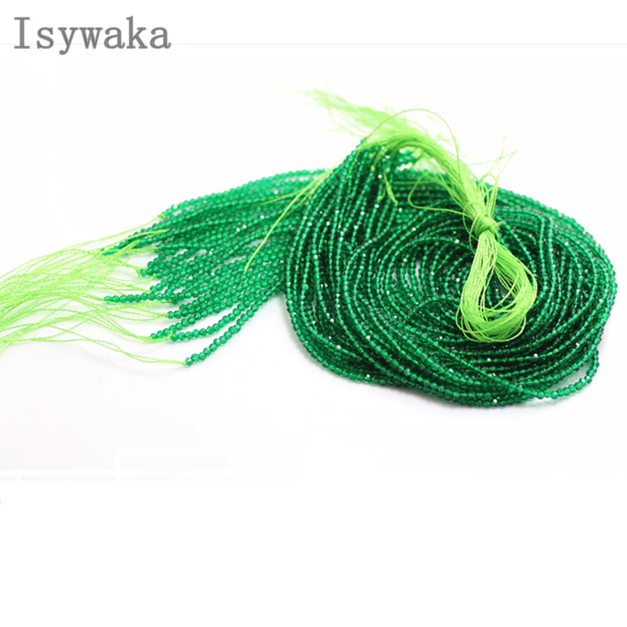 

Isywaka Blue Green 2mm 170pcs Indian cut crystal beads faceted Football Round Glass Bead Loose Spacer Bead DIY Jewelry Making