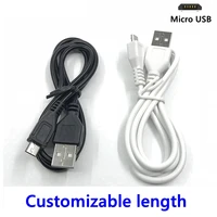 100pcs pure copper micro usb to USB2.0 A Male data cable charging cable for Android phone 1m