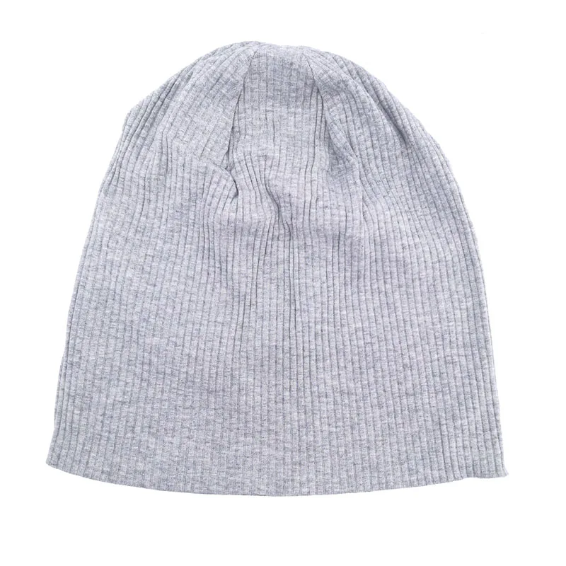 GZHilovingL, женские черные ребристые хлопковые шапочки, Skullies, шапки для зимы и осени, эластичные сутулящиеся шапки, Женские Простые шапочки, шапки